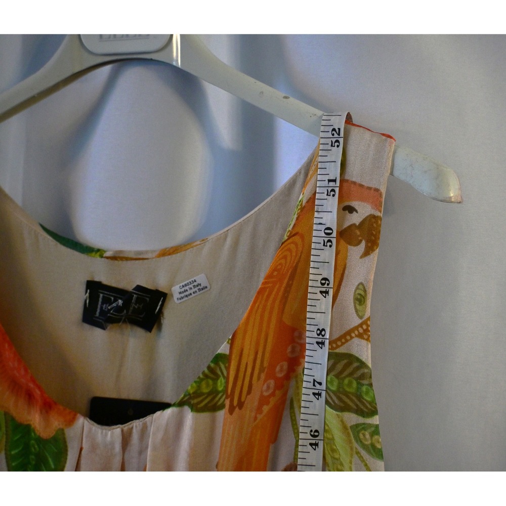 Etern Floral Parrot Silk Blend Maxi Dress - Picture 6 of 7